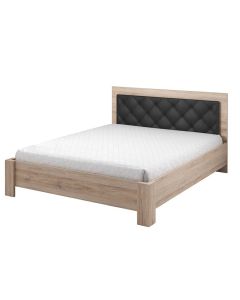 Bologna franciaágy 160x200 cm San Remo homok-fekete