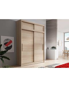 Firenze150 M06 magasított tolóajtós gardróbszekrény tölgy-tölgy
