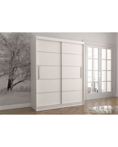 Firenze150 M06 tolóajtós gardróbszekrény fehér-fehér