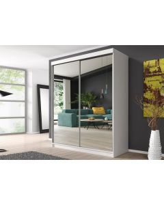 Firenze183 M20 tolóajtós, tükrös, gardróbszekrény fehér