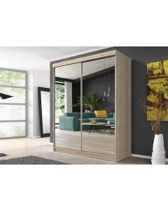 Firenze183 M20 tolóajtós, tükrös, gardróbszekrény tölgy