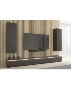 Nóri nappali szekrénysor fekete-fekete