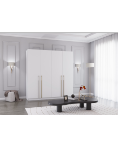 Rosa200 4D gardróbszekrény fehér-fehér