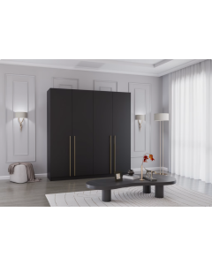 Rosa200 4D gardróbszekrény fekete-fekete